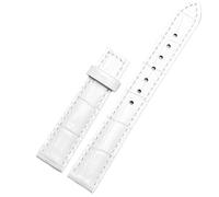 ERAKAFZTTK Genuine Leather Watch Strap Fit For Casio Sheen Series She-50a0/5018 5012 5023 Women's Watch Band Folding Buckle 16mm Watch Strap(White-None,16mm)