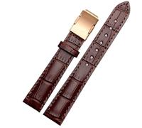 ERAKAFZTTK Genuine Leather Watch Strap Fit For Casio Sheen Series She-50a0/5018 5012 5023 Women's Watch Band Folding Buckle 16mm Watch Strap(Brown-rose gold,18mm)