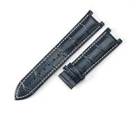 ERAKAFZTTK Men's Skin Friendly Watch Accessories Fit For GC Gucci Gc1333 GC1335 Concave Interface Cowhide Leather Waterproof Watchbands 20 22mm(Blue white-No buckle,22x13mm)