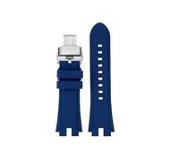 ERAKAFZTTK Modified Silicone Watch Band Fit For Casio PROTREK PRW-3100 PRW-6000 6100 PRW-3000 PRG-300 PRG-330 Soft Men's Strap Bracelet(Blue silver)