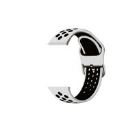 ERAKAFZTTK Silicone Strap Fit For TicWatch Pro 3/3 GPS Smart Watch Band Sport 22MM Bracelet Wrist Straps Fit For TicWatch Pro 2020(White black)