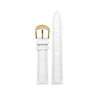 ERAKAFZTTK Soft Cowhide Watchband Fit For COACH Boyfriend Series First Layer Cowhide Bracelet Ladies Watch Fashion Color Watch Chain 15mm(White gk)
