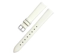 ERAKAFZTTK Watch Band Women's Genuine Leather Fit For Flyta Clover Flower Language One Jonas & Verus First Layer Cowhide 12mm 14mm 16mm(White-Steel,20mm)