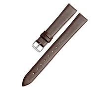 ERAKAFZTTK Watch Band Women's Genuine Leather Fit For Flyta Clover Flower Language One Jonas & Verus First Layer Cowhide 12mm 14mm 16mm(Brown-Steel,18mm)