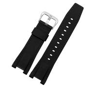 ERAKAFZTTK Watch Strap Fit For Casio GST-S100G / S110 / S130L / W100G / W110 / 210B / 400G / 410 / Watchchain 26 * 14mm Men's Leather WatchBand(Black sk)