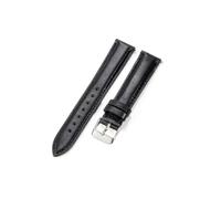 ERAKAFZTTK Women's Comfortable Soft Watchband Fit For Casio Fit For Longines Universal Leather Watch Strap(Black-Steel-K1)