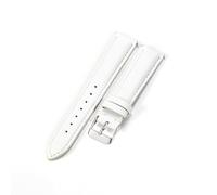 ERAKAFZTTK Women's Comfortable Soft Watchband Fit For Casio Fit For Longines Universal Leather Watch Strap(White-Steel-K1)