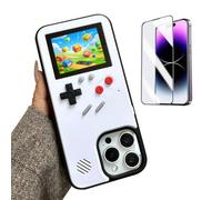 ERAKOLE for iPhone 16 Pro Case Game Design Retro Video Game Phone Cover, Classic Creative Birthday Gifts, Playable Shockproof Funny Case for iPhone, White