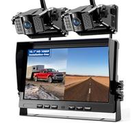 eRapta 2 Magnetic Wireless Reversing Camera Kit 10” IPS Monitor, 2-Min DIY Installation,1080P, 9600mAh Rechargeable Camera System Lower Consumption for for Car Van Truck
