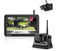 eRapta Magnetic Wireless Backup Camera 5” IPS Monitor, 2-Min DIY Installation,1080P, 9600mAh Lower Consumption Rechargeable Camera System for Hitching Horse Fifth Wheels/Trailer/RV/Truck/Car