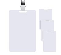 Erasable Badge-Note, 4pc Mini Erasable Whiteboard For ID Badges, Reusable Silicone Badge-Notepad, Portable Pocket-Sized Vertical Memo Whiteboard, Badges Message Notes, For Nurses Doctors Teachers