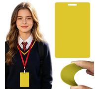 Erasable Badge-Note, Colorful Mini Erasable Whiteboard for ID Badges, Reusable Silicone Badge-Notepad, Pocket-Sized Vertical Memo Whiteboard, Badges Message Notes for Nurses Doctors Teachers