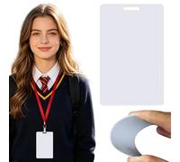 Erasable Badge-Note, Colorful Mini Erasable Whiteboard for ID Badges, Reusable Silicone Badge-Notepad, Pocket-Sized Vertical Memo Whiteboard, Badges Message Notes for Nurses Doctors Teachers