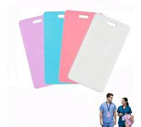 Erasable Badge Note, Reusable Silicone Vertical Horizontal Badge Buddy Notepad, Ballpoint Pen Write and Alcohol Wipeable, Lightweight ID Card Badges Reel Sticky Notes for Nurses Doctors