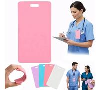 Erasable Badge Note, Reusable Silicone Vertical Horizontal Badge Buddy Notepad, Ballpoint Pen Write and Alcohol Wipeable, Lightweight ID Card Badges Reel Sticky Notes for Nurses Doctors