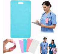 Erasable Badge Note, Reusable Silicone Vertical Horizontal Badge Buddy Notepad, Ballpoint Pen Write and Alcohol Wipeable, Lightweight ID Card Badges Reel Sticky Notes for Nurses Doctors
