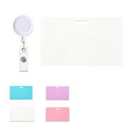 Erasable Badge Notepad, Reusable Silicone Mini Dry Erase Whiteboard Badge Notes, Portable Vertical Pocket ID Card Badge Reel Memo Pad for Nurses, Doctors, Daily Reminders(H)