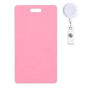 Erasable Badge Notepad, Reusable Silicone Mini Dry Erase Whiteboard Badge Notes, Portable Vertical Pocket ID Card Badge Reel Memo Pad for Nurses, Doctors, Daily Reminders(A)