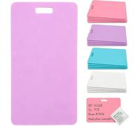 Erasable Badge Notes, Reusable Silicone Vertical Horizontal Badge Buddy, Ballpoint Pen Write & Alcohol Badges Notepad, Lightweight ID Card Badge Reel Notepad for Nurses Doctor (Vertical Purple)