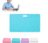 Erasable Badge Sticky Notes, Erasable Badge Note, Reusable Silicone Vertical Horizontal Badges Buddy, Lightweight ID Card Badges Reel Notepad for Nurses Doctor (Horizontal-Blue)