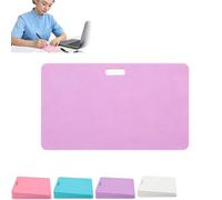 Erasable Badge Sticky Notes, Erasable Badge Note, Reusable Silicone Vertical Horizontal Badges Buddy, Lightweight ID Card Badges Reel Notepad for Nurses Doctor (Horizontal-Purple)