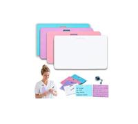 Erasable Badge Sticky Notes, Reusable Erasable Badge Notes, Clear Writing, Alcohol Wiping for Hospitals Clinics and Nursing Facilities(Pink,Horizontal)