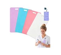 Erasable Badge Sticky Notes, Reusable Erasable Badge Notes, Clear Writing, Alcohol Wiping for Hospitals Clinics and Nursing Facilities(4COLOR,Vertical)
