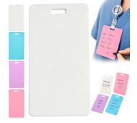 Erasable Badge Sticky Notes,Reusable Silicone Vertical Horizontal Badge Buddy,Ballpoint Pen Write & Alcohol Erasure,Erasable Badge Note with Badges Clip,ID Card Badges Reel Notepad for Nurses Doctor