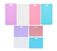 Erasable Badge Sticky Notes, Reusable Silicone Vertical Horizontal Badge Buddy,Dual-Side Writable,Ballpoint Pen Write&Alcohol Wipeable Notepad,Lightweight ID Card BadgeReel Notepad (8PCS)