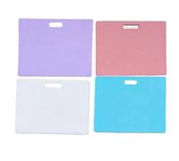 Erasable Badge Sticky Notes, Reusable Silicone Vertical Horizontal Badge Buddy,Dual-Side Writable,Ballpoint Pen Write&Alcohol Wipeable Notepad,Lightweight ID Card BadgeReel Notepad (4PCS-B)