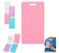 Erasable Badge Stickys Notes, Reusable Silicone Vertical Horizontal Badge Buddy, Ballpoint Pen Write&Alcohol Wipeable Notepad, Lightweight ID Card Badges Reel Notepad for Nurses Doctor