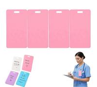 Erasable Badge Stickys Notes, Reusable Silicone Vertical Horizontal Badge Buddy, Ballpoint Pen Write&Alcohol Wipeable Notepad, Lightweight ID Card Badges Reel Notepad for Nurses Doctor