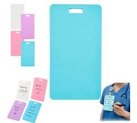 Erasable Badge Stickys Notes, Reusable Silicone Vertical Horizontal Badge Buddy, Ballpoint Pen Write&Alcohol Wipeable Notepad, Lightweight ID Card Badges Reel Notepad for Nurses Doctor