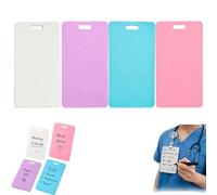 Erasable Badge Stickys Notes, Reusable Silicone Vertical Horizontal Badge Buddy, Ballpoint Pen Write&Alcohol Wipeable Notepad, Lightweight ID Card Badges Reel Notepad for Nurses Doctor