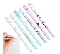 Erasable Ballpoint Pens, Cat Pattern Writing Tools, Smooth Fine Tip Ink, Refillable Click Design, Smudge-Free Correction, for Students Kids Teachers Offices School Events Planners, 15cm Multicolor