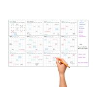 Erasable Calendar Planner - 35x58 Inches Wall Organizer, Foldable Bag Extra Large | Magnetic Dry Erase Monthly Weekly Planner Board For Home Office School Scheduling Family Productivity