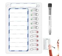 Erasable Chore Chart - ABS 15.1x22x1.1cm | Daily Routine Schedule Whiteboard Monthly Calendar | Checklist Task Planning Board for Home Family Office Organization and Time Management