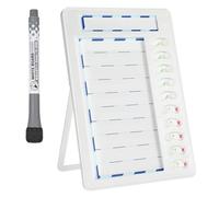 Erasable Chore Chart, Erasable Schedule Board, Checklist Planning Board, Standable Whiteboard Checklist Board with 10 Sliders and Writing Tool, Daily Routine Schedule Board for Family and Kids