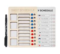 Erasable Chores Board,Double-Sided Educational Wooden Vertical Design | Routines Panel, Checklist & Task Board, For Home, Classroom, Office, Residence, Travel