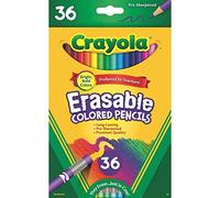 Erasable Colored Woodcase Pencils, 3.3 Mm, 36 Assorted Colors/set
