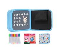 Erasable Coloring Book - 14 Page Portable Reusable Kids Drawing Book - Erasable Doodle Books for Kids, Brings 12 Pens, Repeated Wiping Leaves No Trace, for Boys Girls Home School Travel