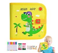 Erasable Coloring Book,Erasable Drawing Pad with 12 Pen - Educational Learning Activities Art Kit for School Road Trip Airplane Travel