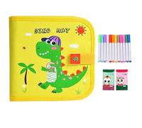 Erasable Coloring Book for Kids, Reusable Drawing Pad, Portable erasable Graffiti Drawing Book, Erasable Doodle Books for Kids 14 Pages Reusable Drawing with Board 12 Colored Pencils (Giraffe)