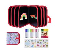 Erasable Doodle Books, Double-Sided Kids' Drawing Writing Boards with 12 Coloring Pens, Portable Early Learning Drawing Pad Travel Toys Birthday Gifts for 3-8 Year Old Boys Girls
