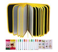 Erasable Doodle Drawing Pad, Reusable Scribble Book, Kids Writing Practice Board with Wipe Clean Pages, Boys Girls Preschool Kindergarten Activity, Homeschooling Daycare Classroom Room Toy