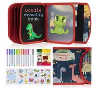 Erasable Drawing Book,Portable Reusable Drawing Board,Kids Activities for Plane,Travel Toys Doodle Pad for Kids 3 4 5 6 7 8 Year Old Boy Girl Birthday Gifts,14 Pages for Magic Drawing with 12 Pens