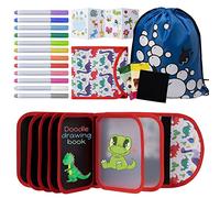 Erasable Drawing Pad, 8inch Plane Activities for Kids, Doodle Book for Kids 3 4 5 6 7 8 Year Old Boy Girl Birthday Gifts, 14 Pages for Magic Drawing with 12 Pens