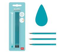 Erasable Gel Pen Refills for Legami Pens - Pack of 3 Turquoise Blue