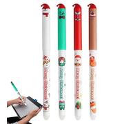 Erasable Gel Pens - 4 Pieces Christmas Writing Supplies, Holiday Drawing Pens | For Teaching Art Planning Diary Scrapbooking Report Sketches Crafts