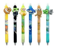 Erasable Gel Pens, 6Pcs Italian Brainrot Pens, 0.5mm Erasable Pens Set, Fine Tip Stationery Pens, Quick Dry And Smooth, School, Exams, Office Supplies, Award Student, Tung Tung Sahur Tralalero Tralala